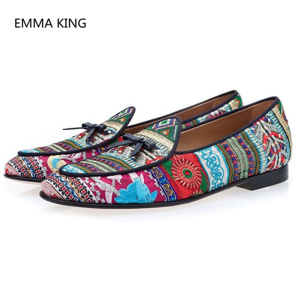 handmade luxury men embroidered casual shoes patchwork round toe party wedding loafers slip on bow-knot men creepers dress shoes, Black
handmade luxury men embroidered casual shoes patchwork round toe party wedding loafers slip on bow-knot men creepers dress shoes, Black