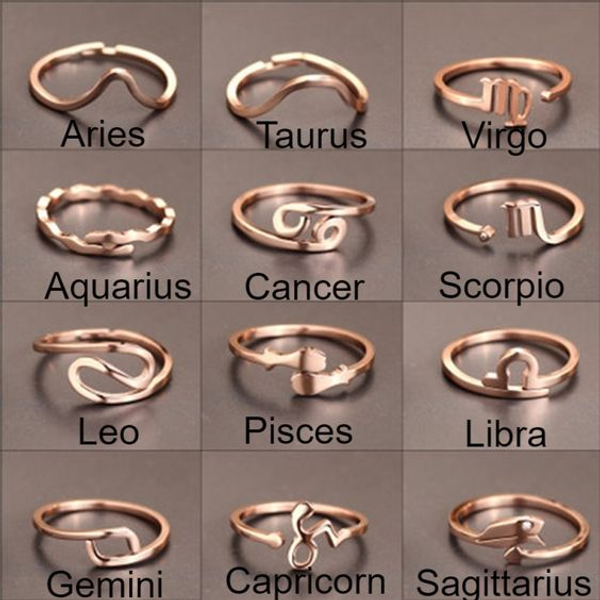 classic adjustable dainty cute simple zodiac 12 constellation couple finger ring jewelry, Silver
classic adjustable dainty cute simple zodiac 12 constellation couple finger ring jewelry, Silver