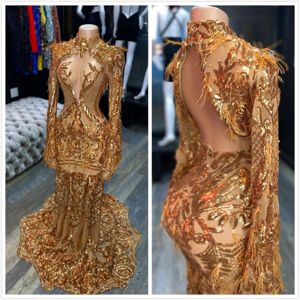 2020 arabic aso ebi gold sparkly evening dresses lace feather prom dresses sheath formal party second reception gowns zj575, Black;red
2020 arabic aso ebi gold sparkly evening dresses lace feather prom dresses sheath formal party second reception gowns zj575, Black;red