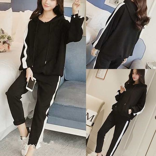 women long sleeve split 2 piece set casual long pants casual outfit sportswear, Black;blue
women long sleeve split 2 piece set casual long pants casual outfit sportswear, Black;blue