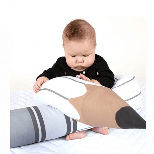 1.9m Pencil Pillow Newborn Bed Bumper Infant Baby Crocodile Cotton Sleeping Bed Fencing Baby Cot Protector Room Decoration