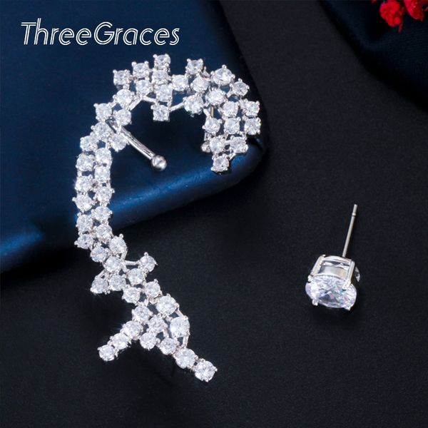 stud threegraces sparkling clear cubic zircon trendy big long unique ear cuff clamp earrings wedding party female jewelry er454, Golden;silver
stud threegraces sparkling clear cubic zircon trendy big long unique ear cuff clamp earrings wedding party female jewelry er454, Golden;silver