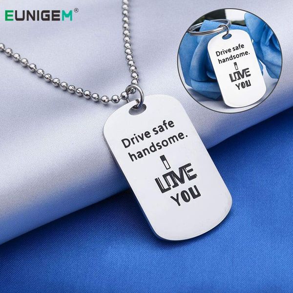 drive safe keychain necklace for boyfriend son husband car key chains keychains men women gift for him trucker new car driver, Silver
drive safe keychain necklace for boyfriend son husband car key chains keychains men women gift for him trucker new car driver, Silver