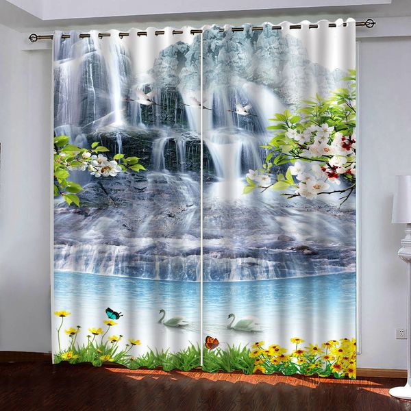 custom curtains waterfall flowing water landscape flowers swan blackout 3d window curtains for living room bedroom
custom curtains waterfall flowing water landscape flowers swan blackout 3d window curtains for living room bedroom