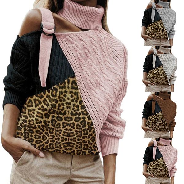 women's sweaters woman's sweater pullovers patchwork leopard turtleneck off shoulder hollow out button multicolor autumn winter fe, White;black
women's sweaters woman's sweater pullovers patchwork leopard turtleneck off shoulder hollow out button multicolor autumn winter fe, White;black