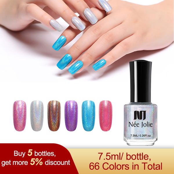 nee jolie 66 colors nail polish fast dry 7.5ml nail art polish pure holographic series peeling off matte glitter nails lacquer
nee jolie 66 colors nail polish fast dry 7.5ml nail art polish pure holographic series peeling off matte glitter nails lacquer
