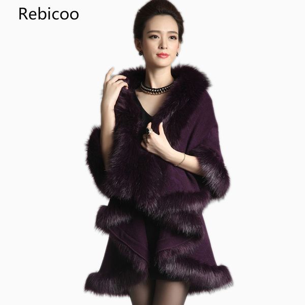 women faux fur coat long cardigan sweater cape shawl luxury faux fur collar knitted sweater autumn/winter capes and poncho, White;black
women faux fur coat long cardigan sweater cape shawl luxury faux fur collar knitted sweater autumn/winter capes and poncho, White;black