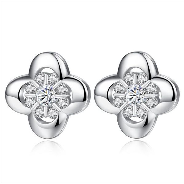 925 sterling silver good luck clover stud earrings for women gift pendientes oorbellen boucle d'oreille, Golden;silver
925 sterling silver good luck clover stud earrings for women gift pendientes oorbellen boucle d'oreille, Golden;silver