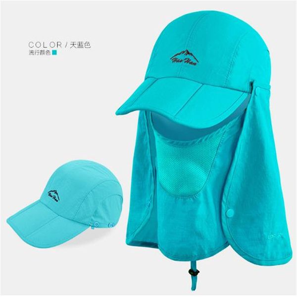 

outdoor sports hat foldable running mountaineering sun hat men women uv-protection sunshade cap adjustable quick dry hh031, Black;white