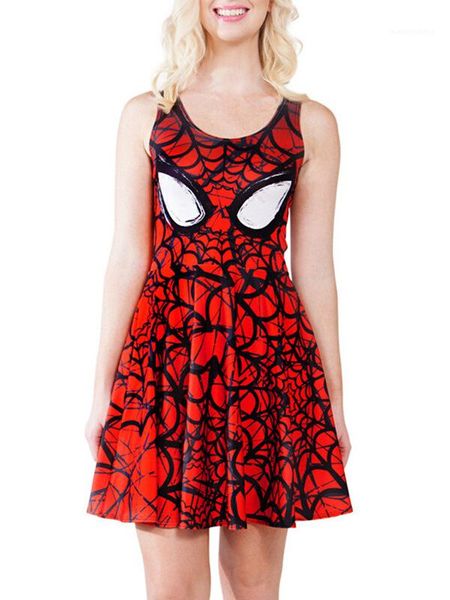 sleeveless summer umbrella skirt pleated dresses ladies slim casual dresses spiders web print womens dress designer, Black;gray
sleeveless summer umbrella skirt pleated dresses ladies slim casual dresses spiders web print womens dress designer, Black;gray