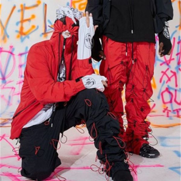 fashion drawstring three-dimensional modeling sports casual pants wind high street punk men and women couple designer trousers hfwpkz103, Black
fashion drawstring three-dimensional modeling sports casual pants wind high street punk men and women couple designer trousers hfwpkz103, Black