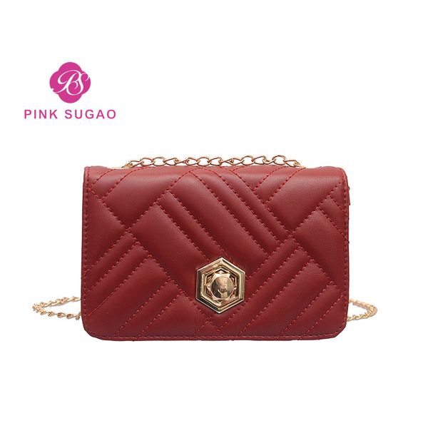 

Pink sugao designer shoulder bags women chain bags luxury crossbody bag 2019 new fashion purses hot sales free shipping bag pu leather