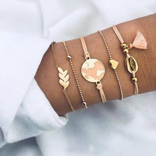5/6pcs/set butterfly leaf earth eye rinestone bracelets set tiny gold chaincharm bracelet for women fashion jewelry pulseira, Golden;silver
5/6pcs/set butterfly leaf earth eye rinestone bracelets set tiny gold chaincharm bracelet for women fashion jewelry pulseira, Golden;silver