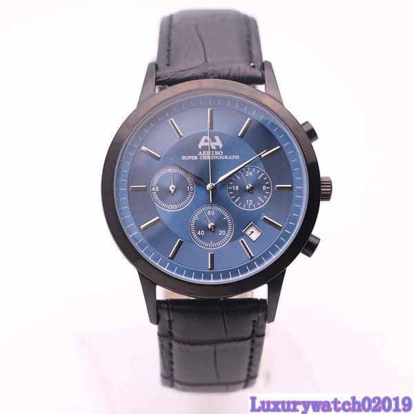 aehibo quartz battery all subdials working mens watch date watches 43mm blue dial super chronograph hardlex black steel case wristwatches, Slivery;brown
aehibo quartz battery all subdials working mens watch date watches 43mm blue dial super chronograph hardlex black steel case wristwatches, Slivery;brown