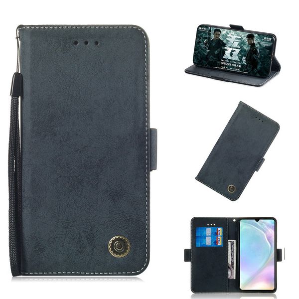 flip stand for huawei p30 case flip stand wallet retro leather cover design mobile phone bags card slot function