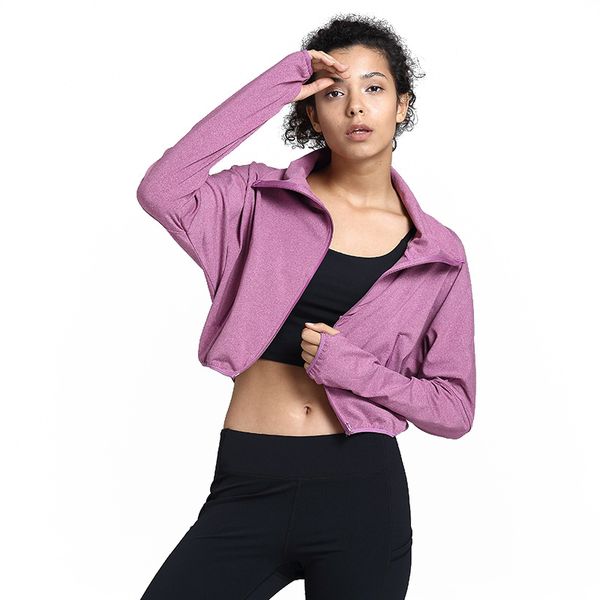 women outdoor running jacket skinny female gym fitness workout yoga sport long sleeve shirt short coat zipper pocket veste femme, Black;red
women outdoor running jacket skinny female gym fitness workout yoga sport long sleeve shirt short coat zipper pocket veste femme, Black;red