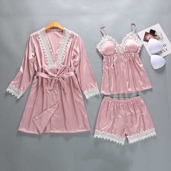 women pyjamas lace sleepwear female summer satin pajamas for women pijama kimono elegant silk pajamas, Blue;gray
women pyjamas lace sleepwear female summer satin pajamas for women pijama kimono elegant silk pajamas, Blue;gray
