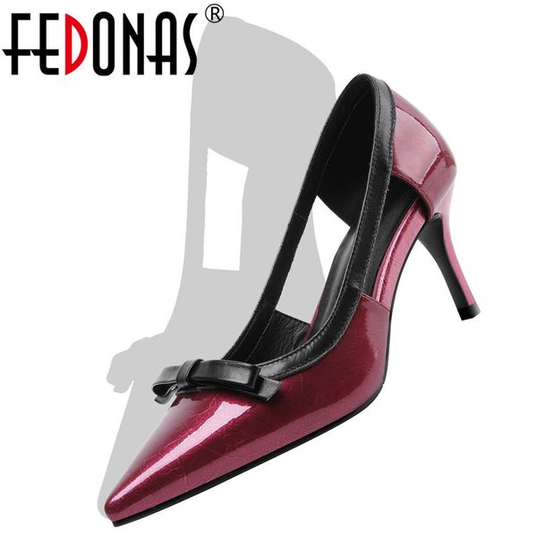 fedonas fashion elegant pointed toe thin heels women pumps genuine leather patent leather spring summer single shoes woman, Black
fedonas fashion elegant pointed toe thin heels women pumps genuine leather patent leather spring summer single shoes woman, Black