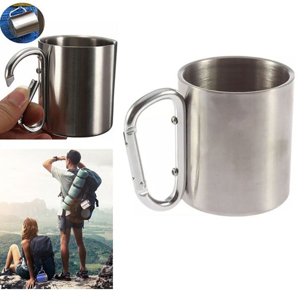 stainless steel mug cup 330ml double wall travel tumbler coffee tea cup beer mug outdoor carabiner drinking water cup an2323
stainless steel mug cup 330ml double wall travel tumbler coffee tea cup beer mug outdoor carabiner drinking water cup an2323