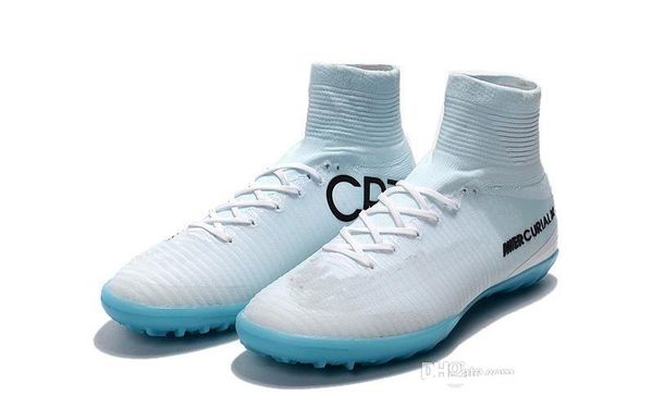 white blue cr7 men indoor soccer shoes mercurial superfly tf womens soccer cleats high ankle children football boots, White;red
white blue cr7 men indoor soccer shoes mercurial superfly tf womens soccer cleats high ankle children football boots, White;red