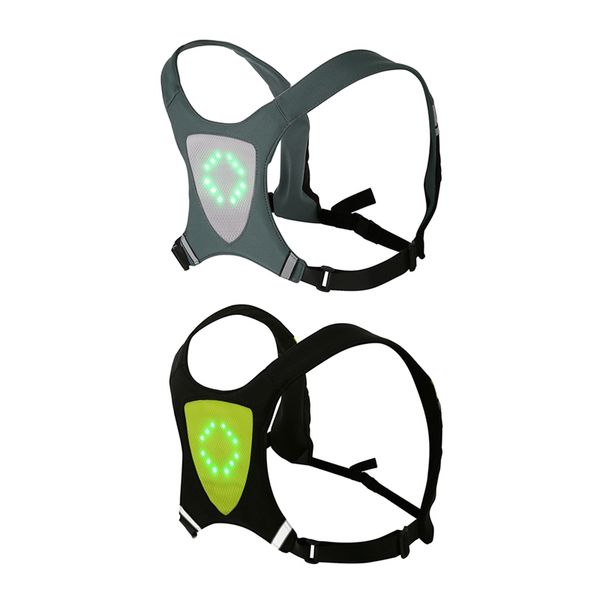 led turn signal light vest remote control usb rechargeable water resistant warning safety gear for cycling climbing x4, Black
led turn signal light vest remote control usb rechargeable water resistant warning safety gear for cycling climbing x4, Black