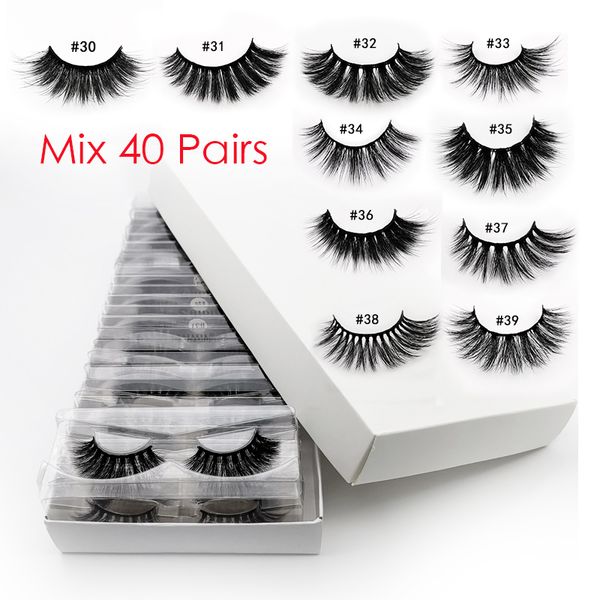 false eyelashes 40pcs wholesale 3d mink lashes natural cilios 
false eyelashes 40pcs wholesale 3d mink lashes natural cilios