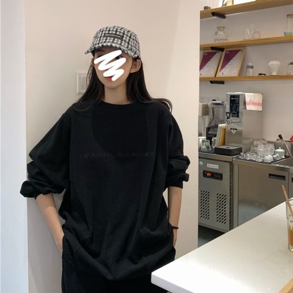simple letter embroidered loose long sleeve women's open spring casual loose simple casual, Black
simple letter embroidered loose long sleeve women's open spring casual loose simple casual, Black