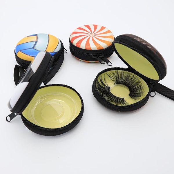30pcs football/ basketball design wholesale false eyelash packaging box bulk custom logo round soccer empty lash package case
30pcs football/ basketball design wholesale false eyelash packaging box bulk custom logo round soccer empty lash package case