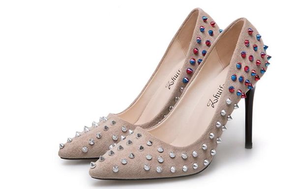 2019 women's shoes in spring and autumn with new style high heel fine heel pointed end suede@2122, Black
2019 women's shoes in spring and autumn with new style high heel fine heel pointed end suede@2122, Black