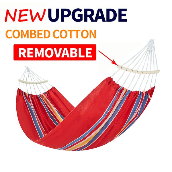 new hammock 200x100cm single with removable stick garden swing sleeping bed outdoor camping hanging chair
new hammock 200x100cm single with removable stick garden swing sleeping bed outdoor camping hanging chair