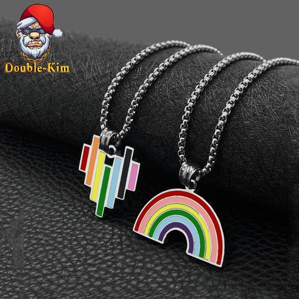 rainbow pendant necklace men hiphop street culture titanium stainless steel fashion trendy chain necklace for women man jewelry, Silver
rainbow pendant necklace men hiphop street culture titanium stainless steel fashion trendy chain necklace for women man jewelry, Silver