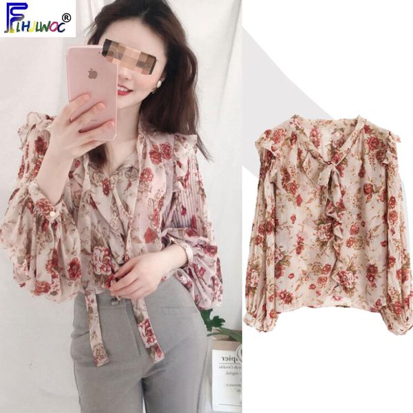 women's blouses & shirts 2021 spring women cute sweet bow tie korea japanese preppy style temperament vintage floral basic 2500, White
women's blouses & shirts 2021 spring women cute sweet bow tie korea japanese preppy style temperament vintage floral basic 2500, White