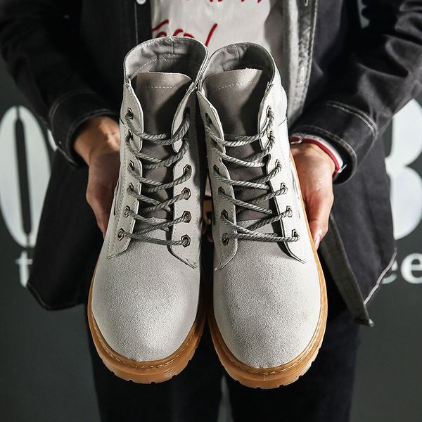 reetene spring autumn boots men breathable safety shoes men lace up casual round toe botas hombre, Black
reetene spring autumn boots men breathable safety shoes men lace up casual round toe botas hombre, Black