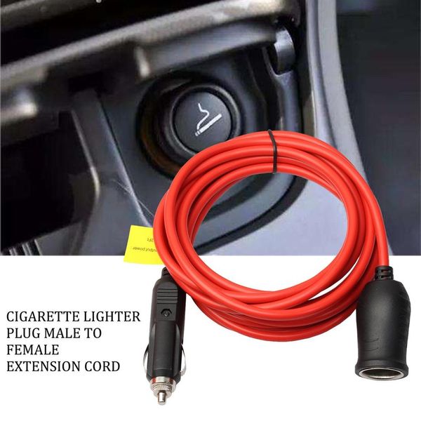 

car cigarette lighter plug male to female cable 3.6 m 12v 24v cigarette lighter extension cord plug with 10a fuse socket