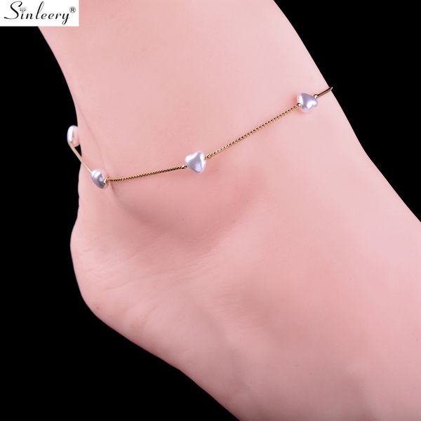 sinleery sweet heart shape pearl adjustable anklet yellow gold silver color chain anklets for women fashion jewelry jl005 ssd, Red;blue
sinleery sweet heart shape pearl adjustable anklet yellow gold silver color chain anklets for women fashion jewelry jl005 ssd, Red;blue