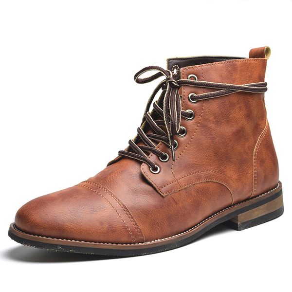 men leather autumn winter lace up men ankle boots plush keep warm boots brithsh boots for men, Black
men leather autumn winter lace up men ankle boots plush keep warm boots brithsh boots for men, Black