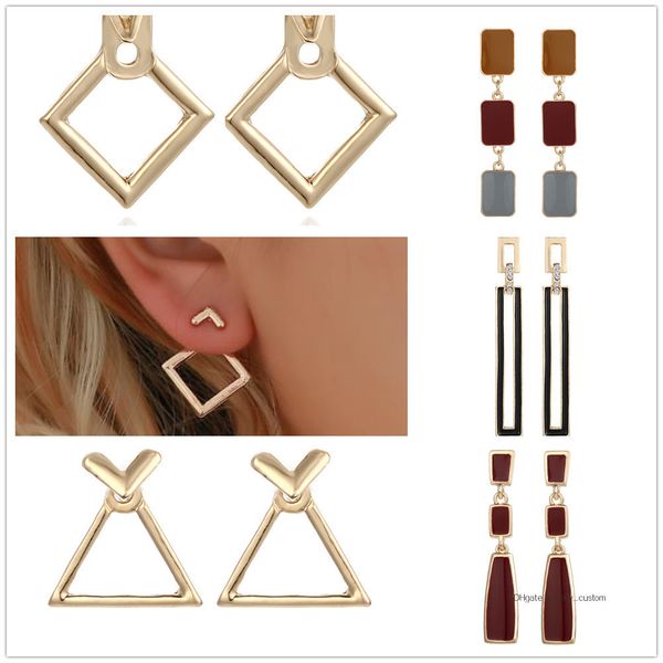 Korean Style Fashion Jewelry Geometric Earrings Simple Design Jewelry Silver Gold Earrings For Women Square Triangle Brincos
Korean Style Fashion Jewelry Geometric Earrings Simple Design Jewelry Silver Gold Earrings For Women Square Triangle Brincos