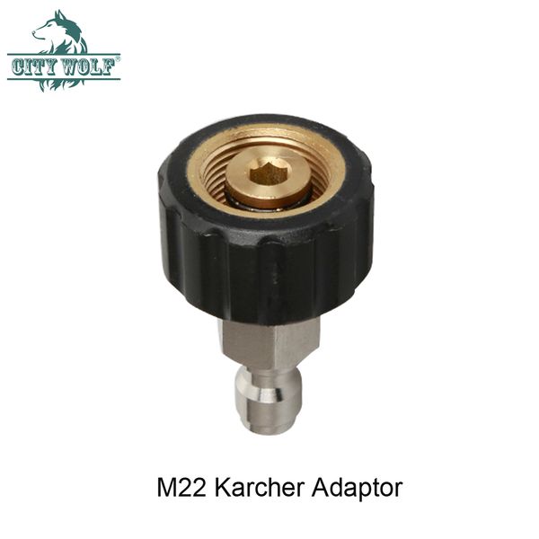 city wolf highpressure washer snow foam lance adaptor m22 g1/4 qucik connector for karcher hd series car washers
city wolf highpressure washer snow foam lance adaptor m22 g1/4 qucik connector for karcher hd series car washers