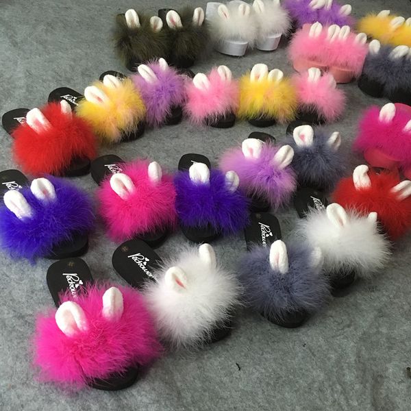 summer women slippers real feather turkey fur platform wedge heel thick bottom ear sandals slides mules, Black
summer women slippers real feather turkey fur platform wedge heel thick bottom ear sandals slides mules, Black