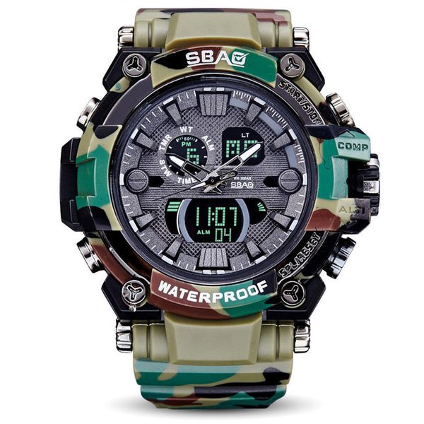 sbao swim sports watch camouflage men watches 50m waterproof clock electronic quartz alarm clock style brand wristwatch, Slivery;brown
sbao swim sports watch camouflage men watches 50m waterproof clock electronic quartz alarm clock style brand wristwatch, Slivery;brown