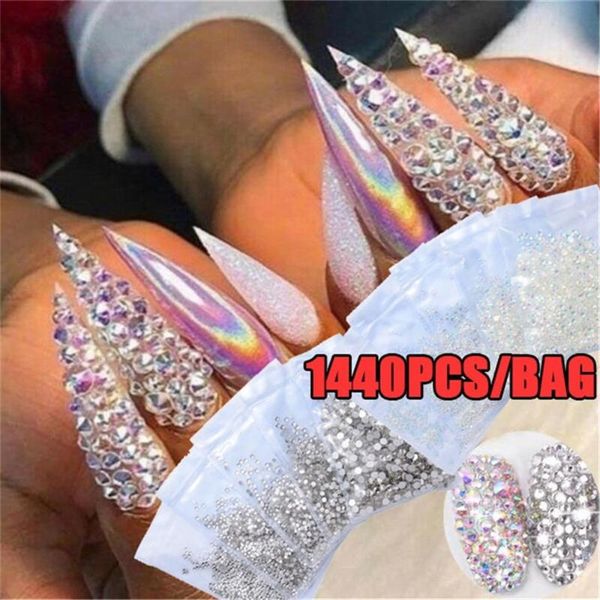 1440pcs flatback crystal and ab rhinestones nail art decoration multi-size glass flat back resin nail rhinestones accessoires, Silver;gold
1440pcs flatback crystal and ab rhinestones nail art decoration multi-size glass flat back resin nail rhinestones accessoires, Silver;gold