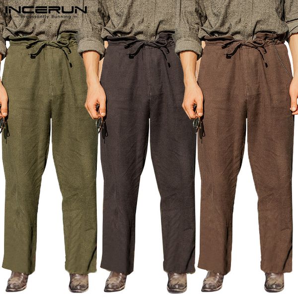 men's pants lace up joggers cotton linen streetwear vintage 2019 loose solid trousers men casual pantalones hombre incerun s-5xl, Black
men's pants lace up joggers cotton linen streetwear vintage 2019 loose solid trousers men casual pantalones hombre incerun s-5xl, Black