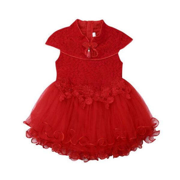 infant toddler baby girl princess lace tulle formal dress summer sleeveless party cheongsam lace dress, Red;yellow
infant toddler baby girl princess lace tulle formal dress summer sleeveless party cheongsam lace dress, Red;yellow