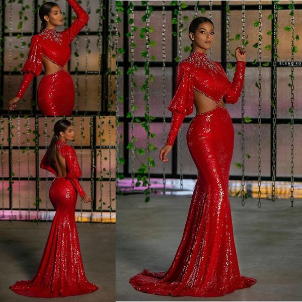 red sparkly evening dresses mermaid backless beaded arabic aso ebi prom dresses sequined formal party second reception gowns, Black
red sparkly evening dresses mermaid backless beaded arabic aso ebi prom dresses sequined formal party second reception gowns, Black