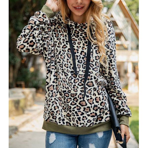 women leopard sweatshirt polyester hoodie fluffly female long sleeve winter autumn sudadera mujer, Black
women leopard sweatshirt polyester hoodie fluffly female long sleeve winter autumn sudadera mujer, Black