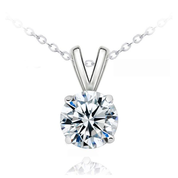 925 silver plated zircon pendant necklace v shape four claws round women cubic zirconia choker necklace girl cz jewelry statement necklaces
925 silver plated zircon pendant necklace v shape four claws round women cubic zirconia choker necklace girl cz jewelry statement necklaces