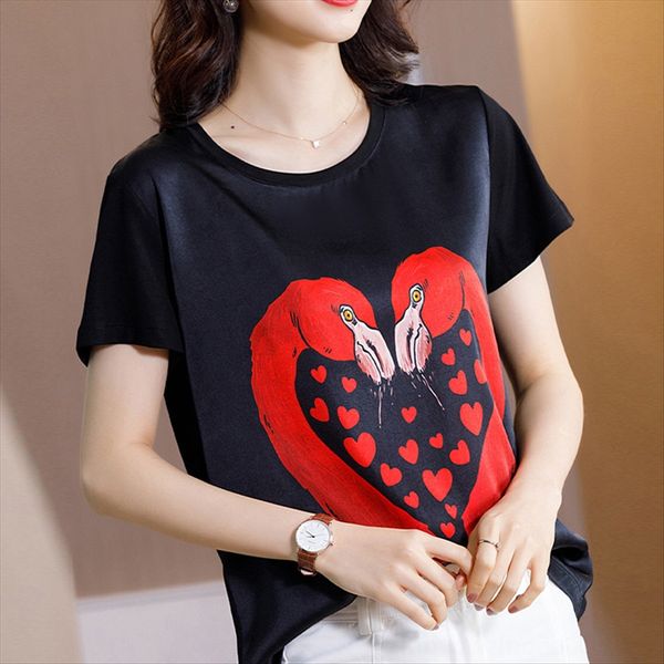 fashionable t-shirt women's short 2020 summer loose base mulberry and underpants silk silk black thin, White
fashionable t-shirt women's short 2020 summer loose base mulberry and underpants silk silk black thin, White