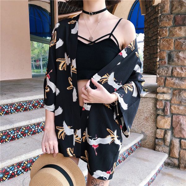 bohemian cardigan vacation spa women jacket and kimono vintage belt half sleeve floral print casual kimono long loose h, Black;brown
bohemian cardigan vacation spa women jacket and kimono vintage belt half sleeve floral print casual kimono long loose h, Black;brown