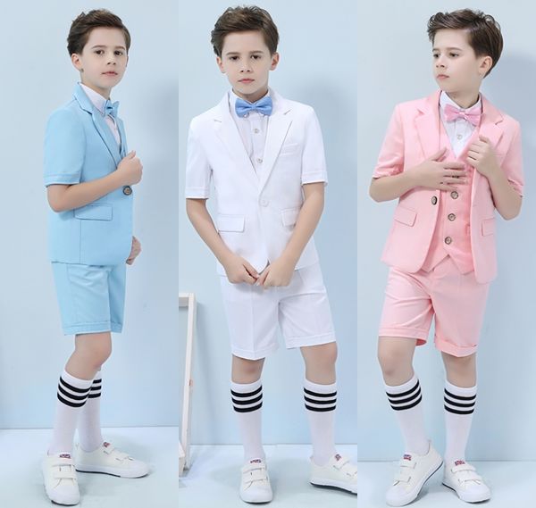 three-piece short sleeve and pants pink white summer boys formal party wear clothing set children prom performance costume tuxedos, Black
three-piece short sleeve and pants pink white summer boys formal party wear clothing set children prom performance costume tuxedos, Black