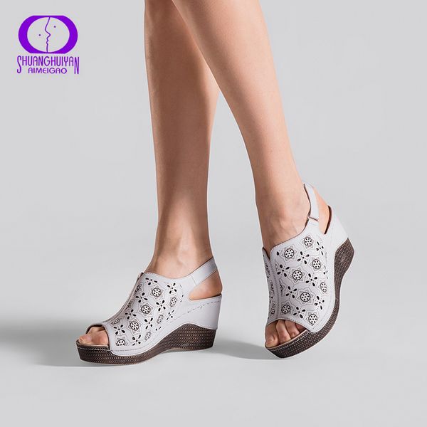 aimeigao 2018 new summer wedge heels women sandals open toe fish head platform shoes high heels slingbacks women shoes y190704, Black
aimeigao 2018 new summer wedge heels women sandals open toe fish head platform shoes high heels slingbacks women shoes y190704, Black